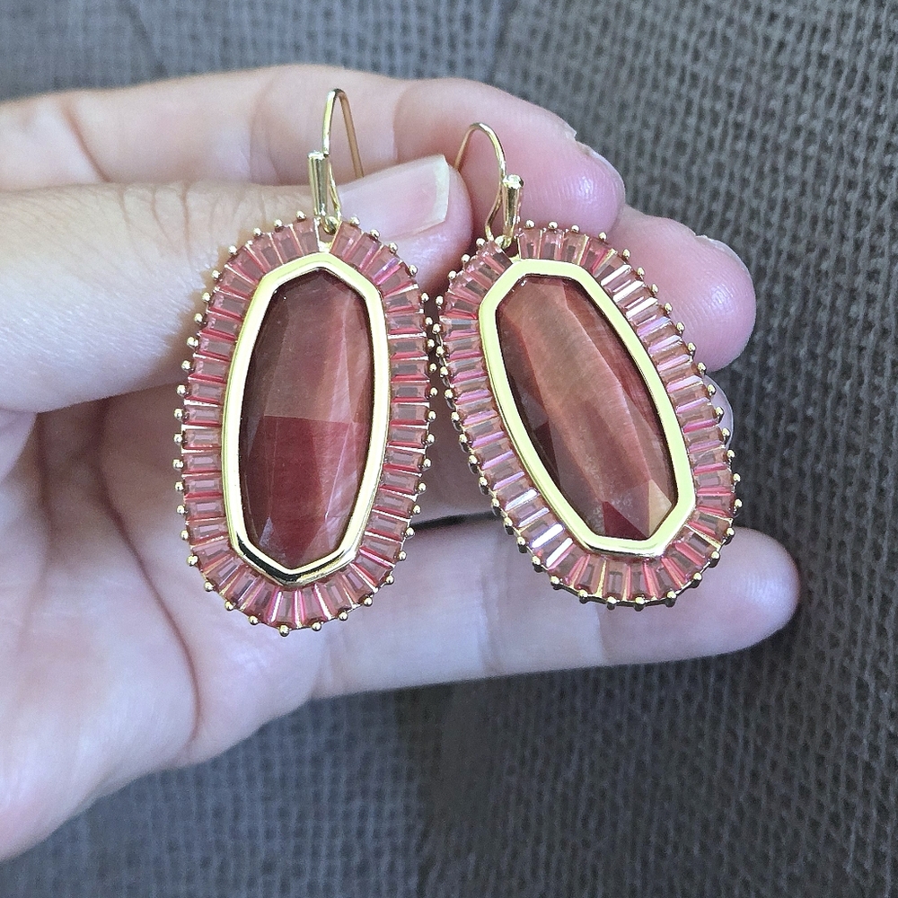 Kendra Scott "Baguette Elle" Drop⬇️ Earrings - Picture 3 of 16
